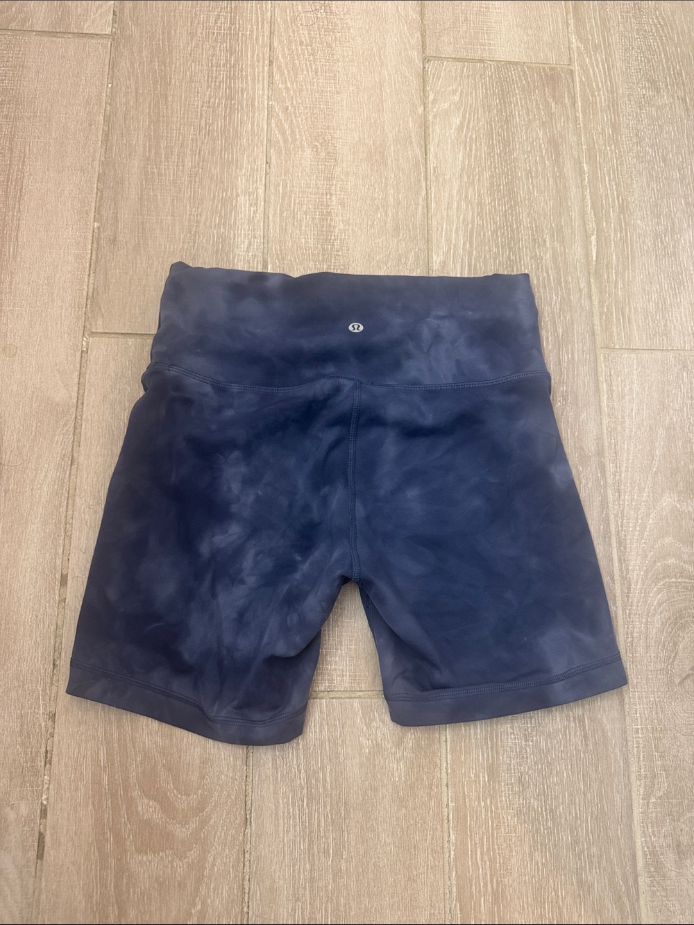 lululemon athletica Navy Tie-Dye High-Rise Bike Shorts